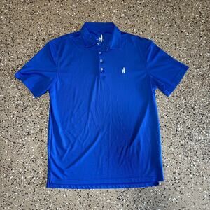 Johnnie O Golf Polo Shirt Men's Large Blue Hangin Out Performance Short Sleeve